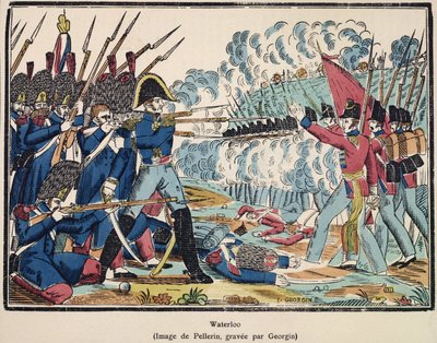 The Battle of Waterloo, 1815 Engraved by Francois Georgin from 